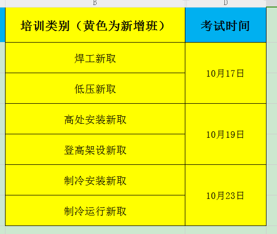 2023年10月石家莊電工證焊工證考試時間安排